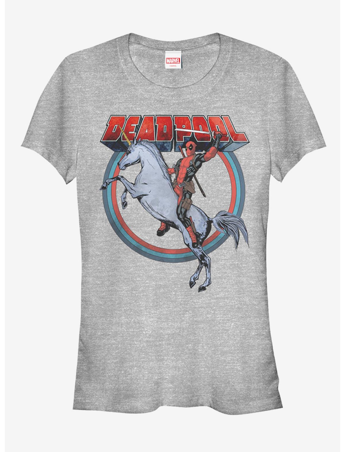 Marvel Deadpool Rides Unicorn Girls T-Shirt - US 9882