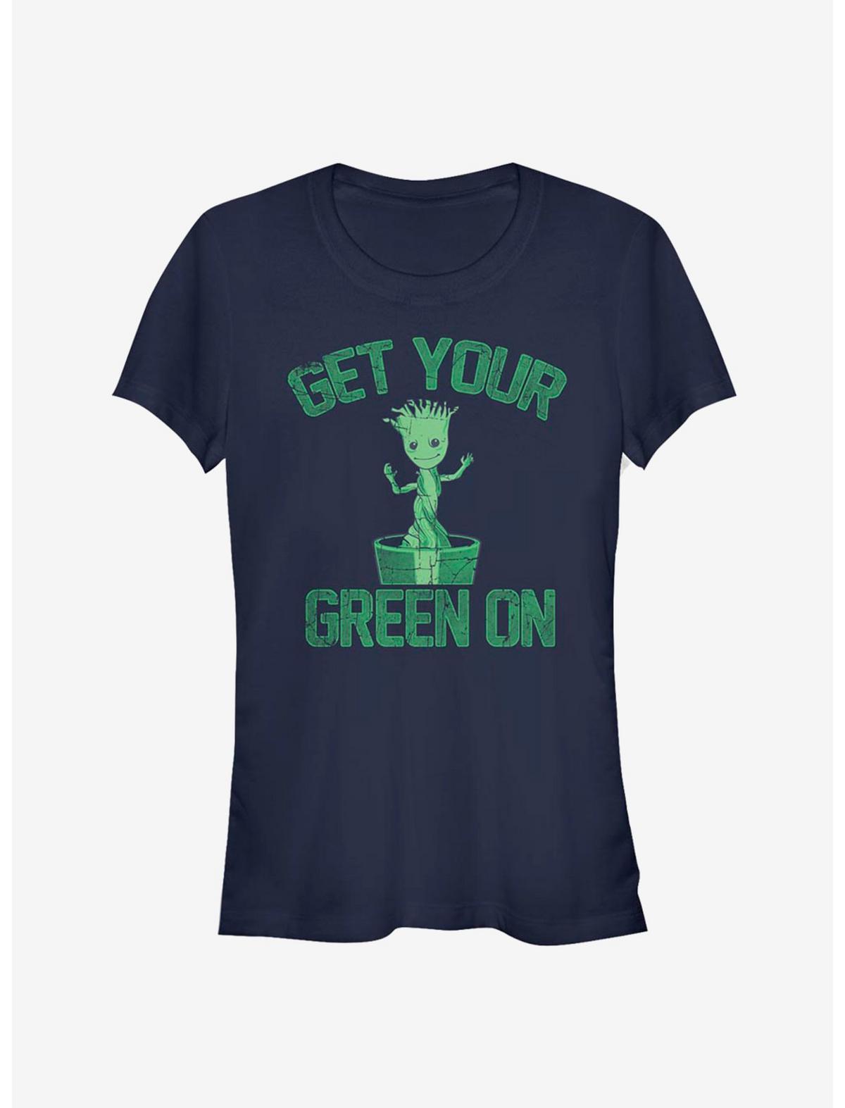 Marvel Guardians Of The Galaxy Groot Green Girls T-Shirt - US 8901
