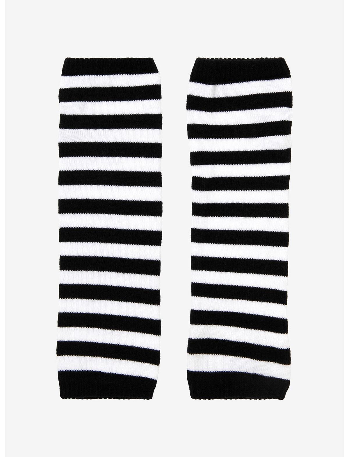 Black & White Stripe Arm Warmers - US 2603