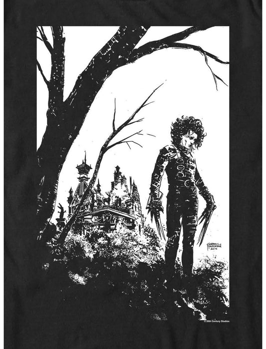 Edward Scissorhands Black And White Cover T-Shirt Hot Topic Exclusive - US 7987