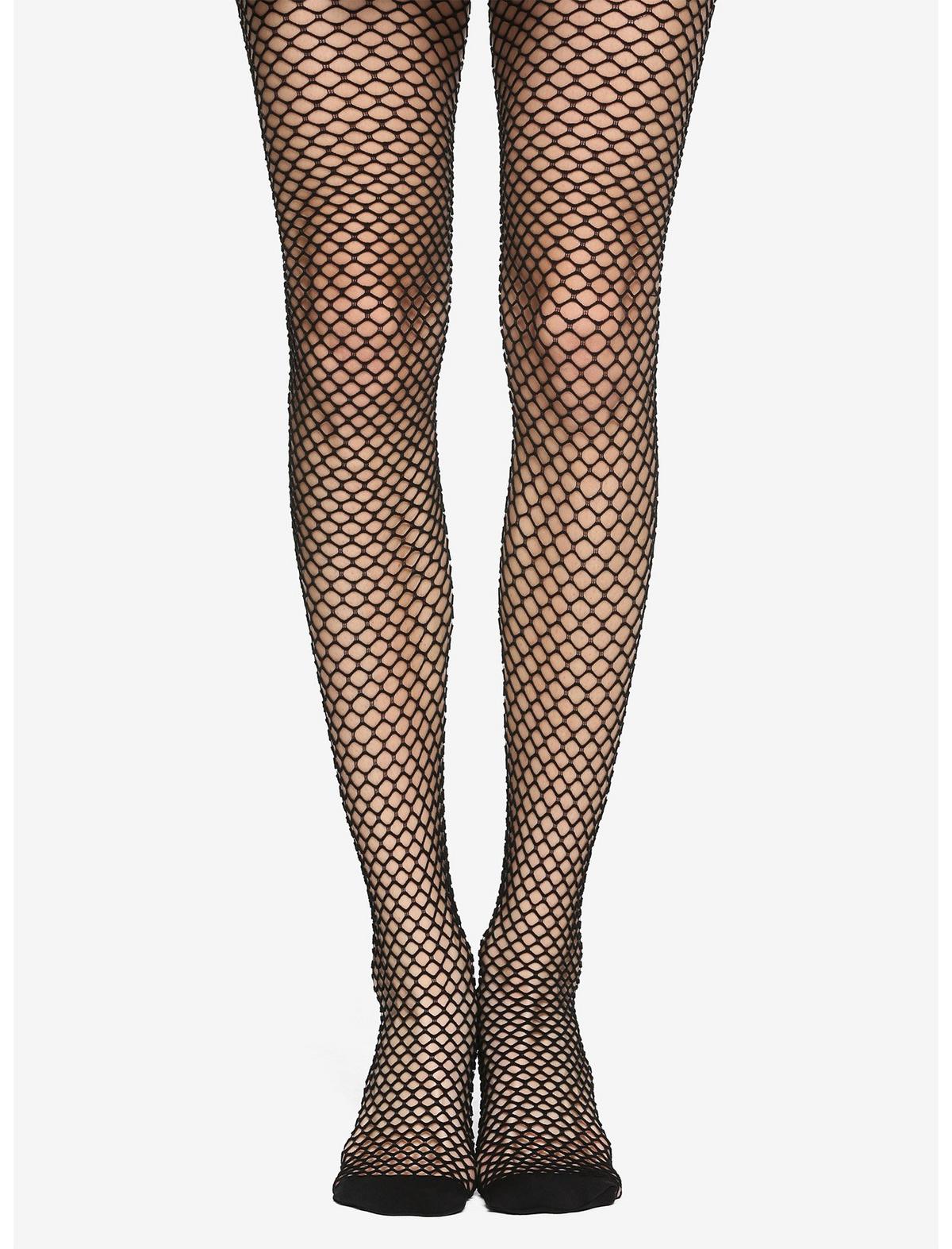 Black Octagon Fishnet Tights - US 8784