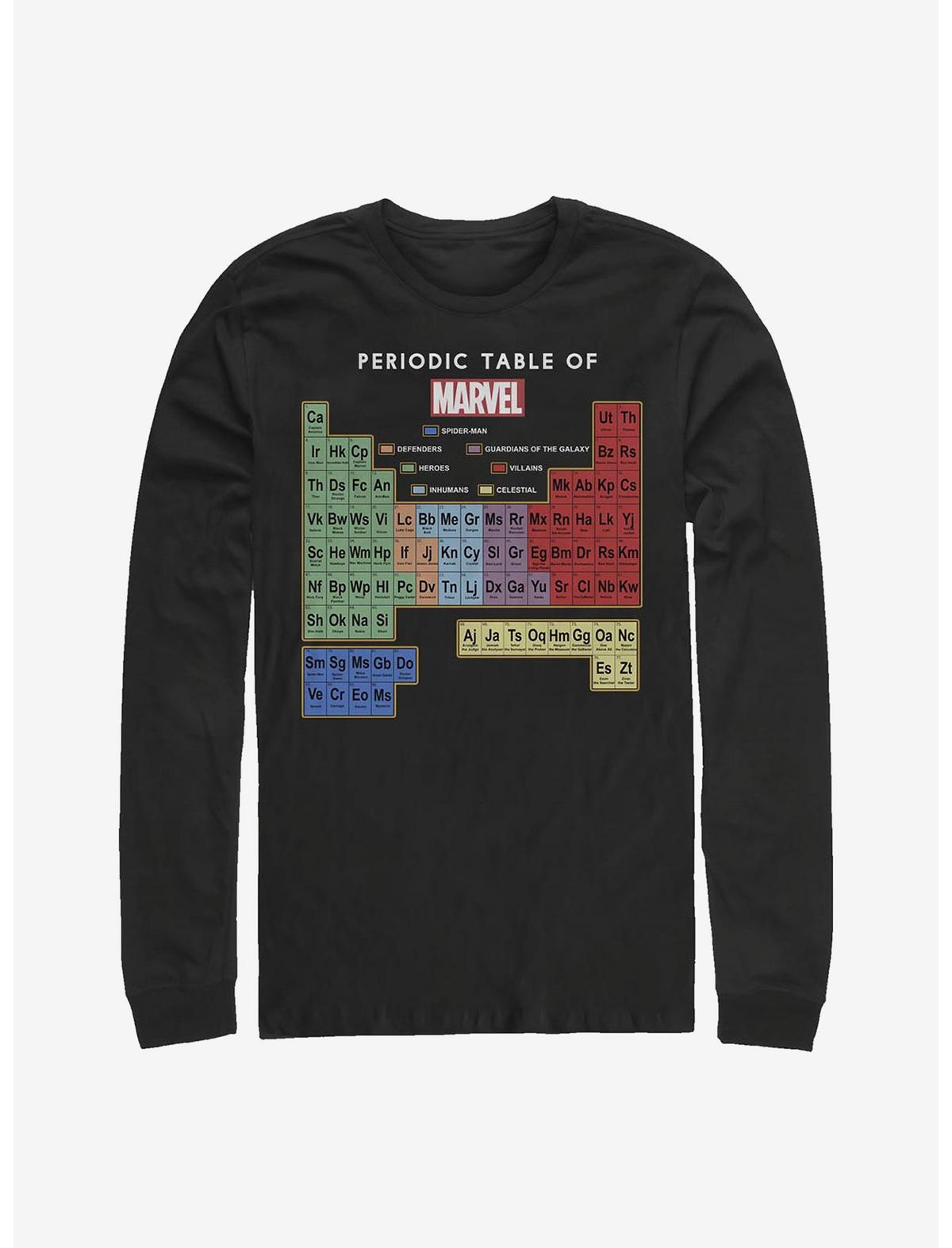 Marvel Periodic Table Of Marvel Long-Sleeve T-Shirt - US 0053