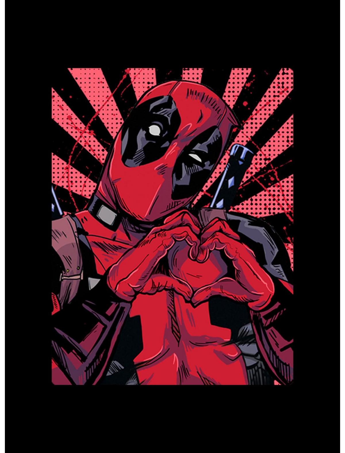 Marvel Deadpool Heart T-Shirt - US 5097