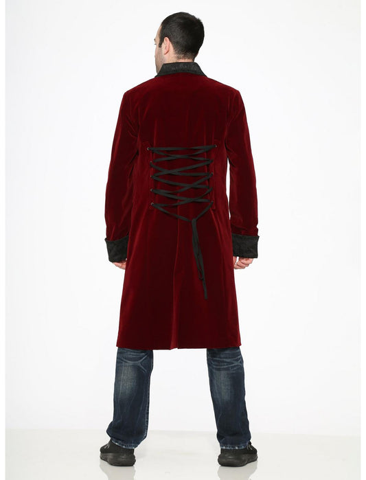 Burgundy Velvet Mens Coat - US 7412