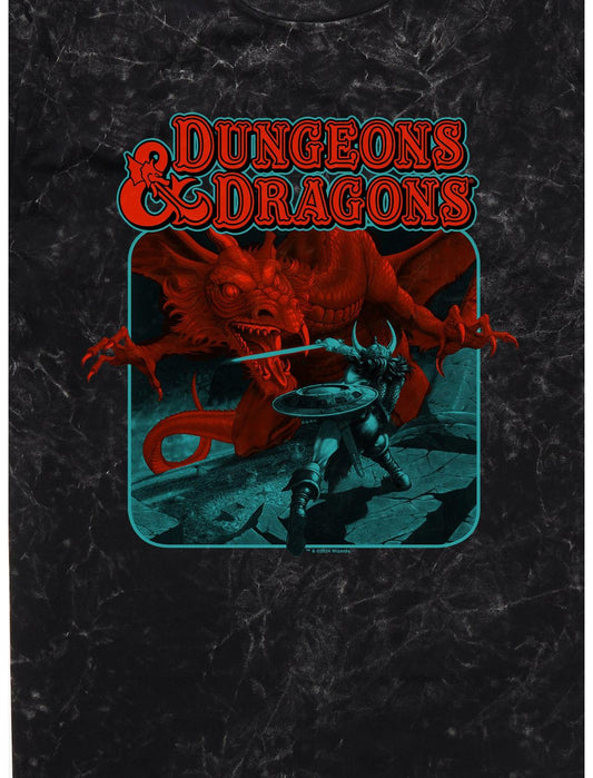 Dungeons & Dragons Red Dragon Battle Mineral Wash T-Shirt - US 3176