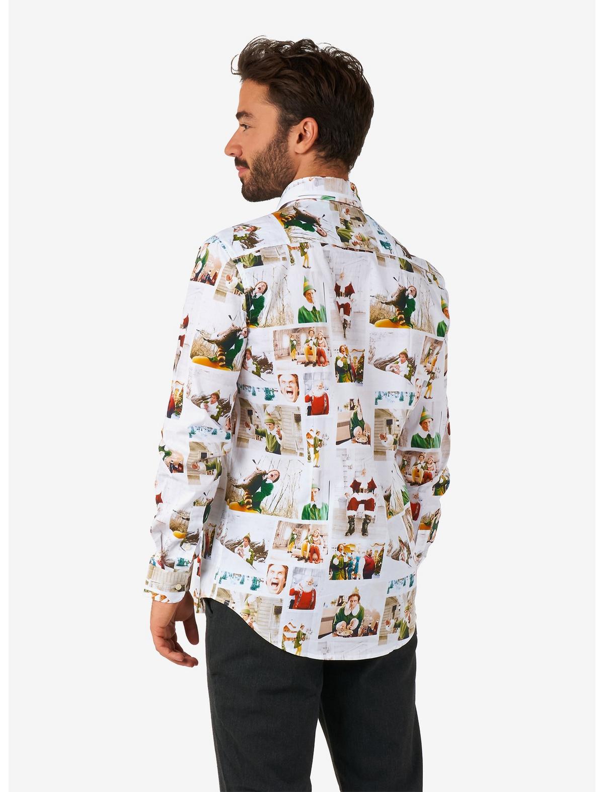 Elf Christmas Long Sleeve Button-Up Shirt - US 7807