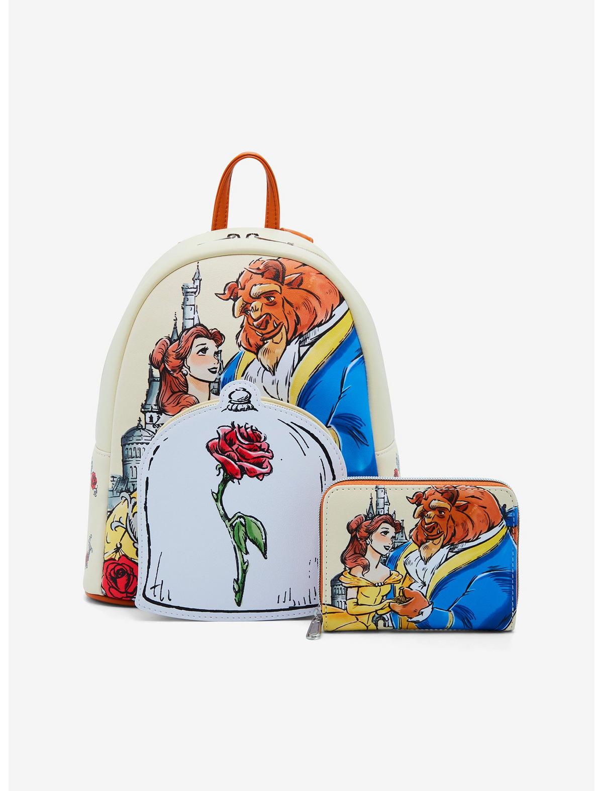 Loungefly Disney Beauty And The Beast Couple Rose Mini Backpack - US 5784