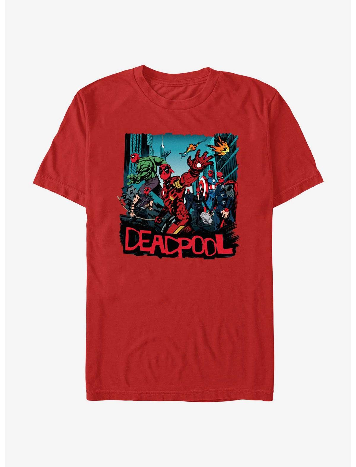 Marvel Deadpool & Wolverine Deadpool Avengers T-Shirt - US 7391