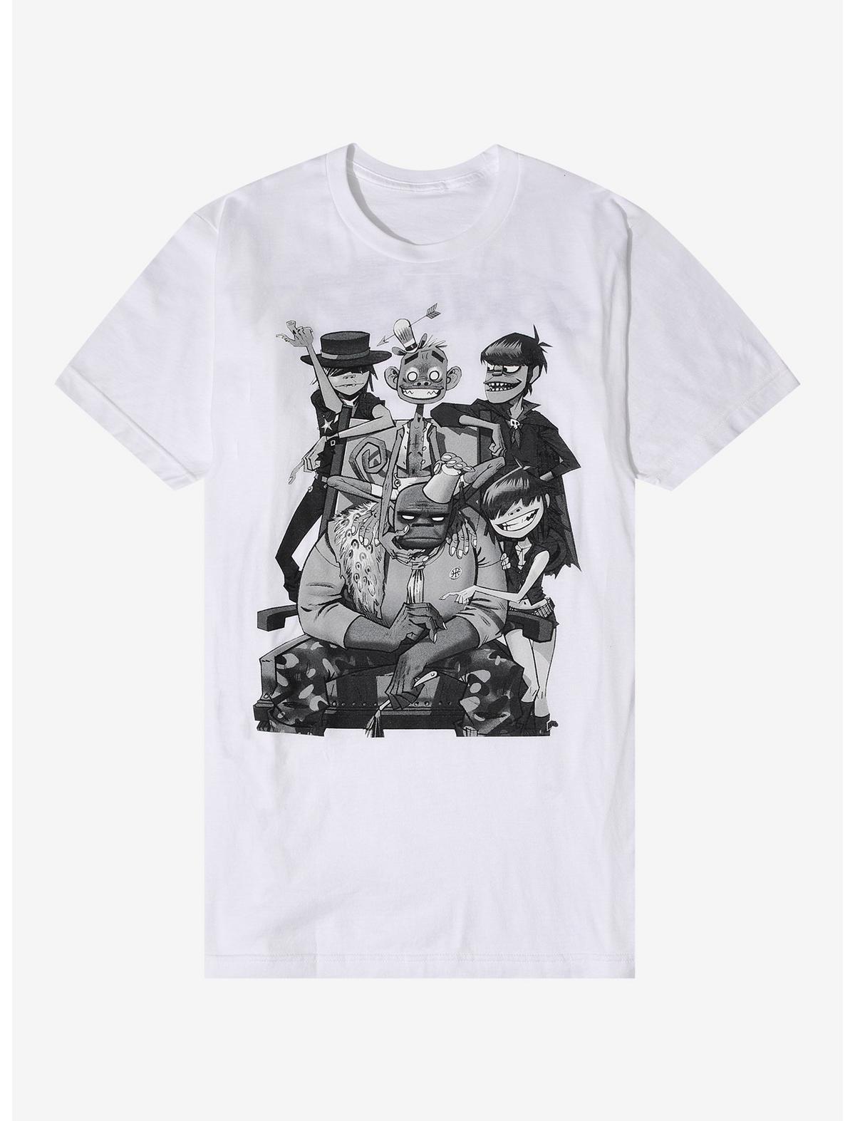 Gorillaz Black & White Group Photo T-Shirt - US 1252
