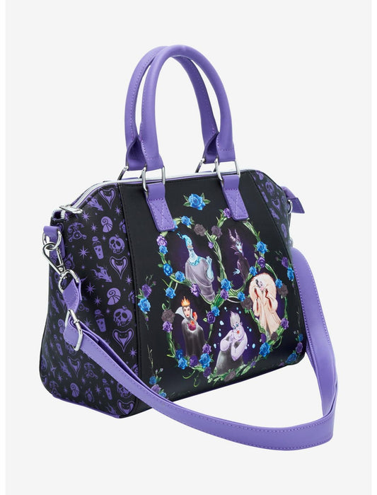 Loungefly Disney Villains Floral Icons Satchel Bag - US 2262