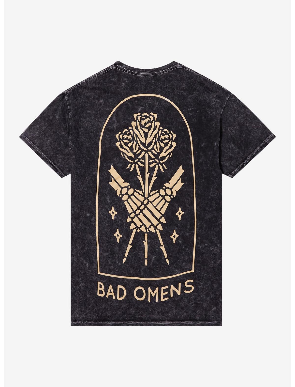 Bad Omens Skeletons Holding Roses Relaxed Fit Girls T-Shirt - US 8460