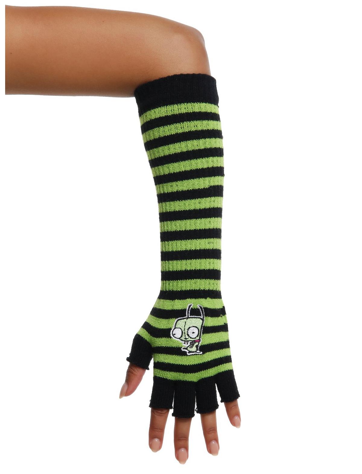 Invader Zim GIR Stripe Fingerless Arm Warmers - US 6888