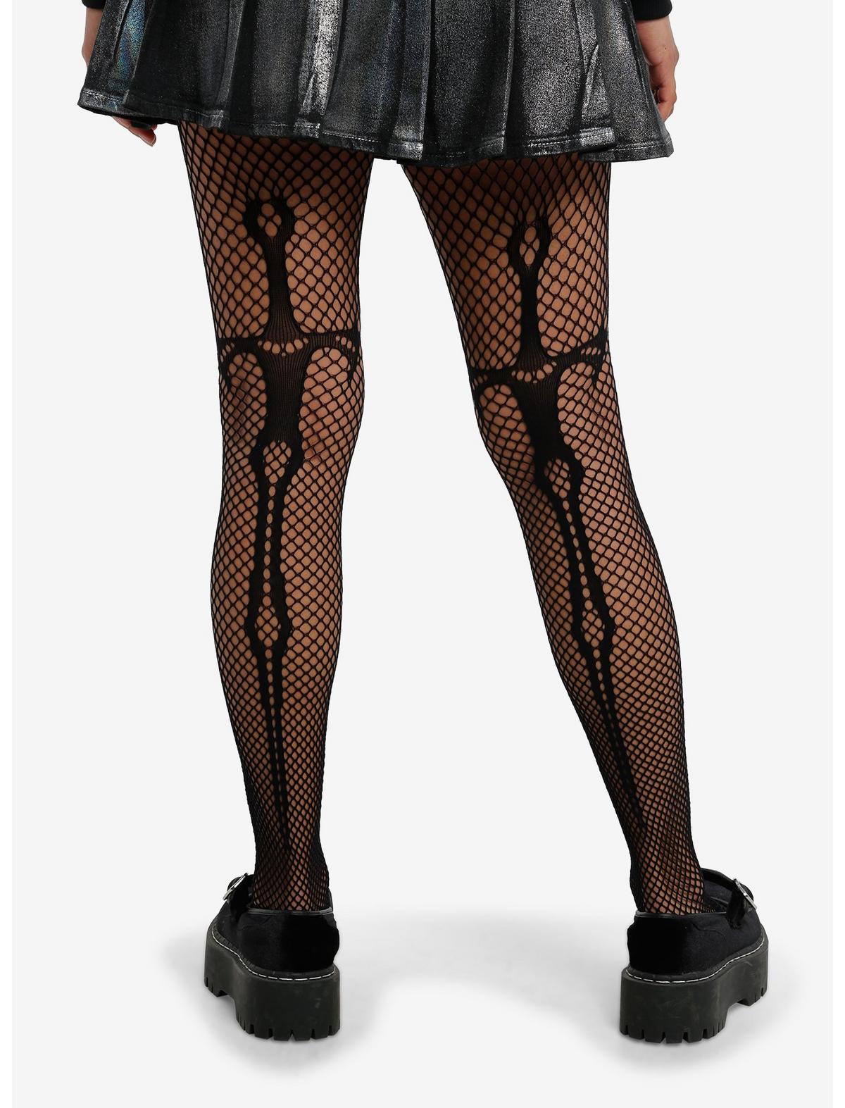 Black Dagger Fishnet Tights - US 7421