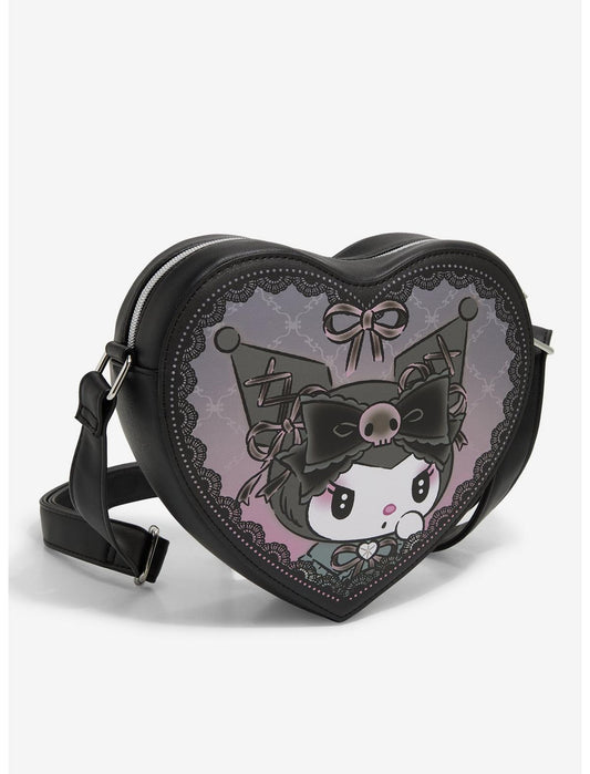 Loungefly Kuromi Lolita Heart Crossbody Bag - US 1723