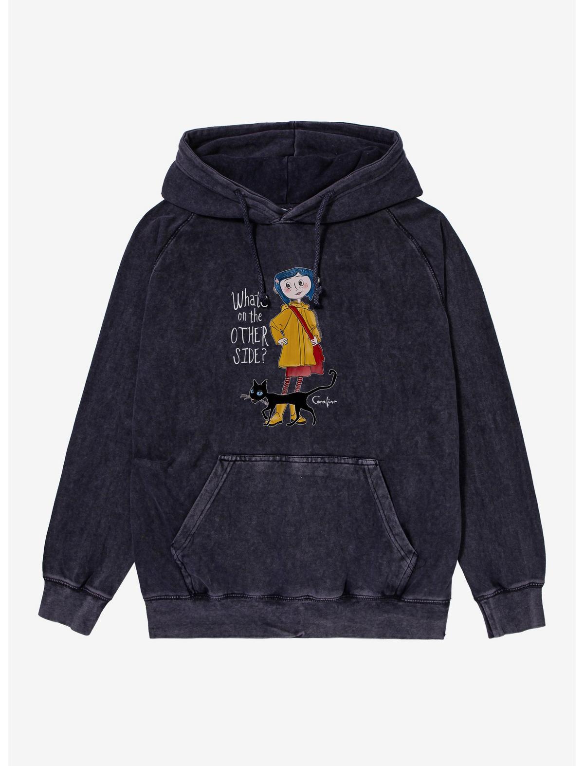 Coraline What's On The Other Side? Mineral Wash Hoodie - US 7235