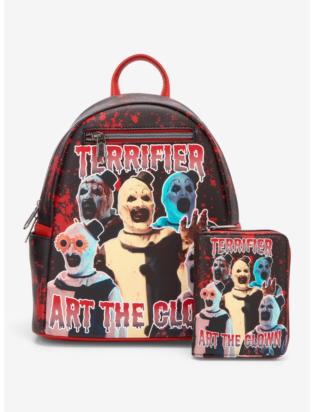 Loungefly Terrifier Art The Clown Splatter Mini Zipper Wallet - US 3103