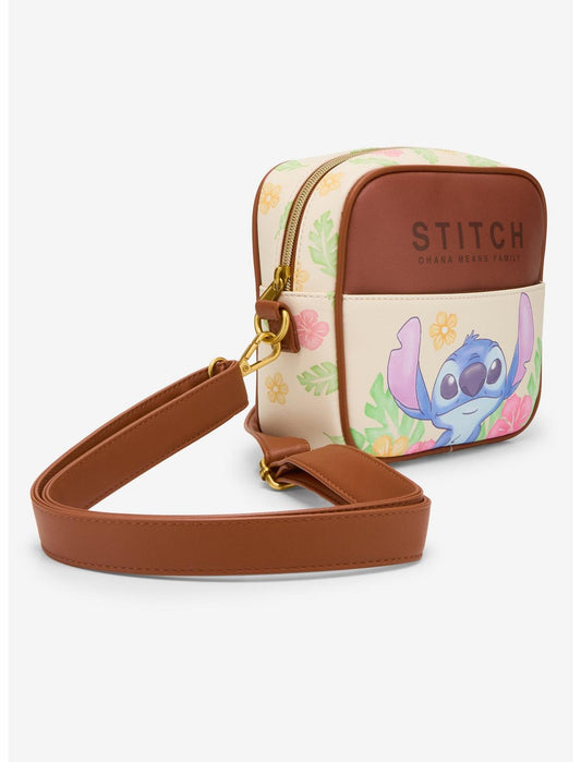 Loungefly Disney Stitch Floral Camera Crossbody Bag - US 0027
