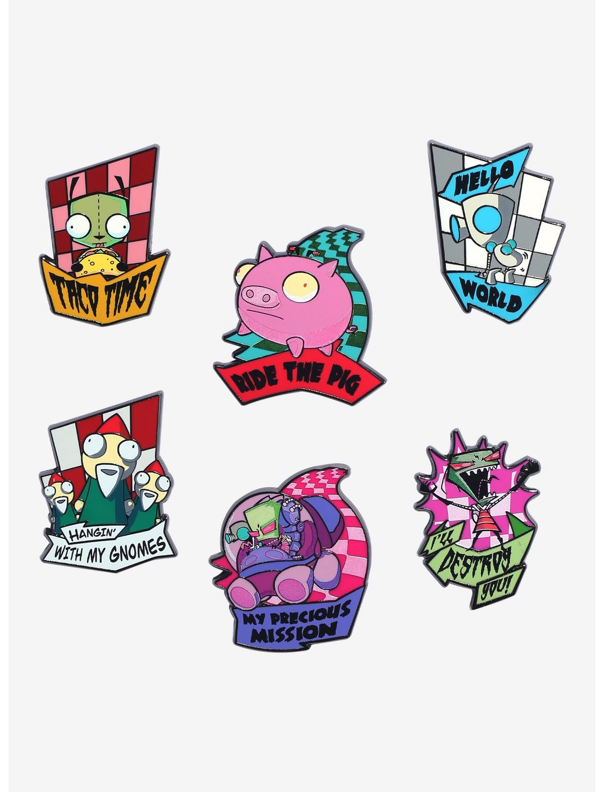 Invader Zim Character Quote Blind Box Enamel Pin - US 6626
