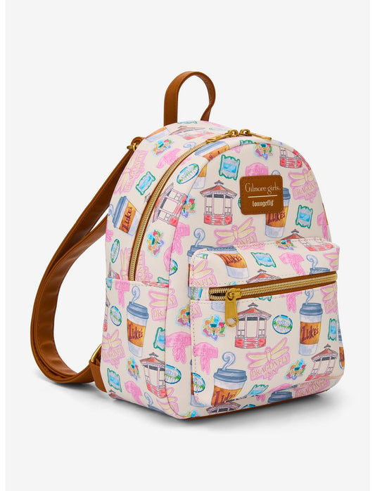 Loungefly Gilmore Girls Stars Hollow Icons Mini Backpack - US 8874