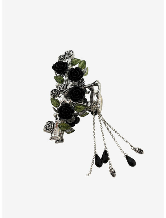 Cosmic Aura Dark Rose Claw Hair Clip - US 5662