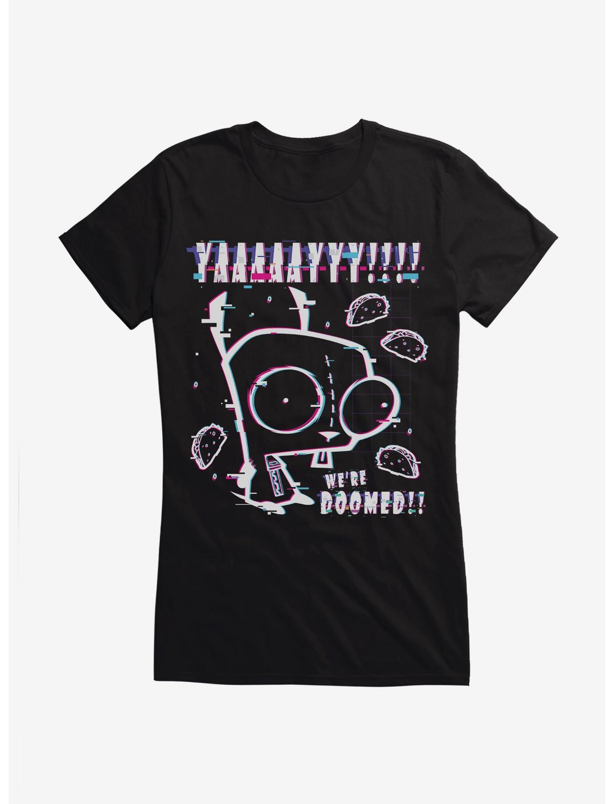Invader Zim YAAAAAYY!!!! We're Doomed!! Girls T-Shirt - US 9081