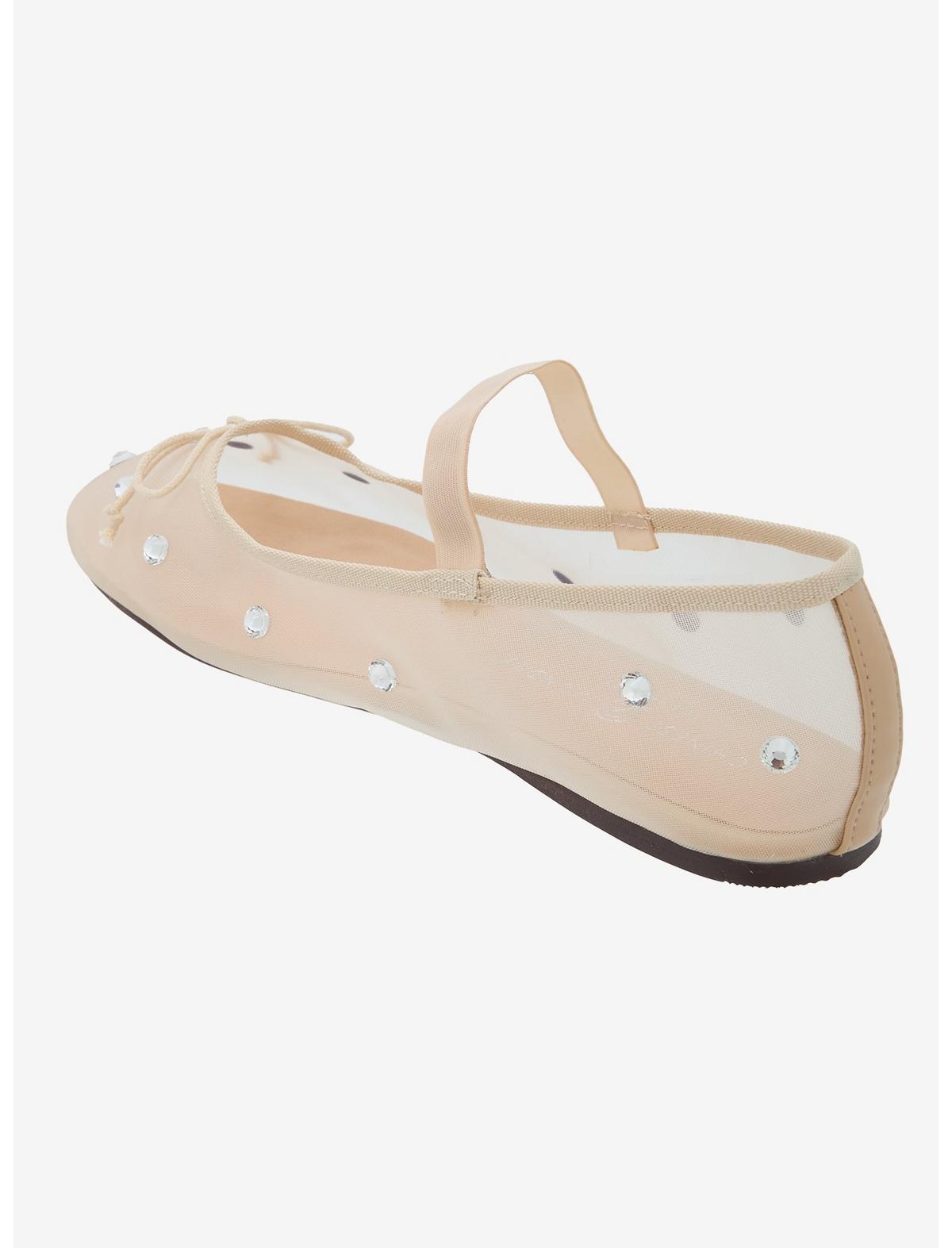Chinese Laundry Nude Bling Mesh Flats - US 7199