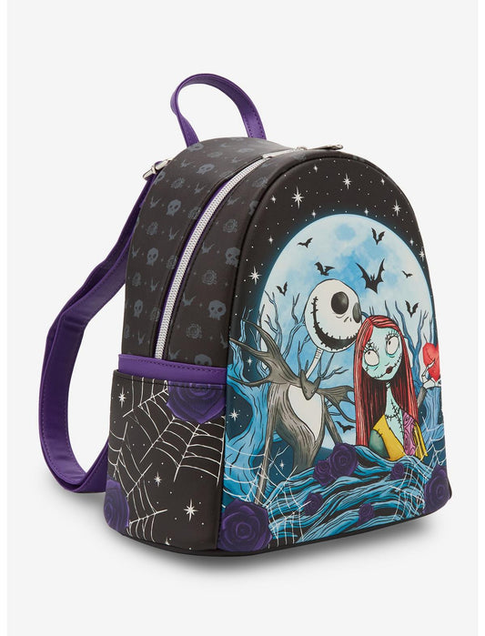 Loungefly The Nightmare Before Christmas Jack & Sally Moon Mini Backpack - US 2659
