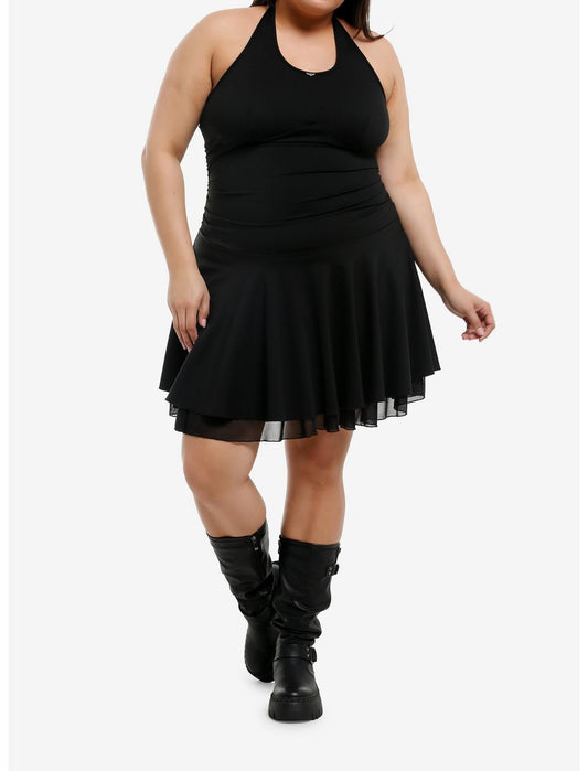 Cosmic Aura Death Moth Halter Dress Plus Size - US 0281