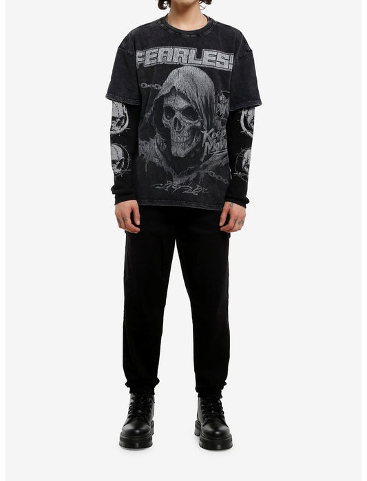 Fearless Grim Reaper Thermal Long-Sleeve T-Shirt - US 7919