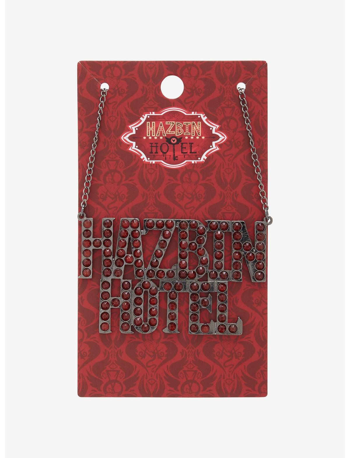 Hazbin Hotel Rhinestone Marquee Nameplate Necklace - US 7385