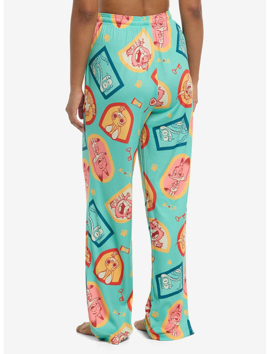 Disney Zootopia 2 Chibi Characters Pajama Pants - US 1111