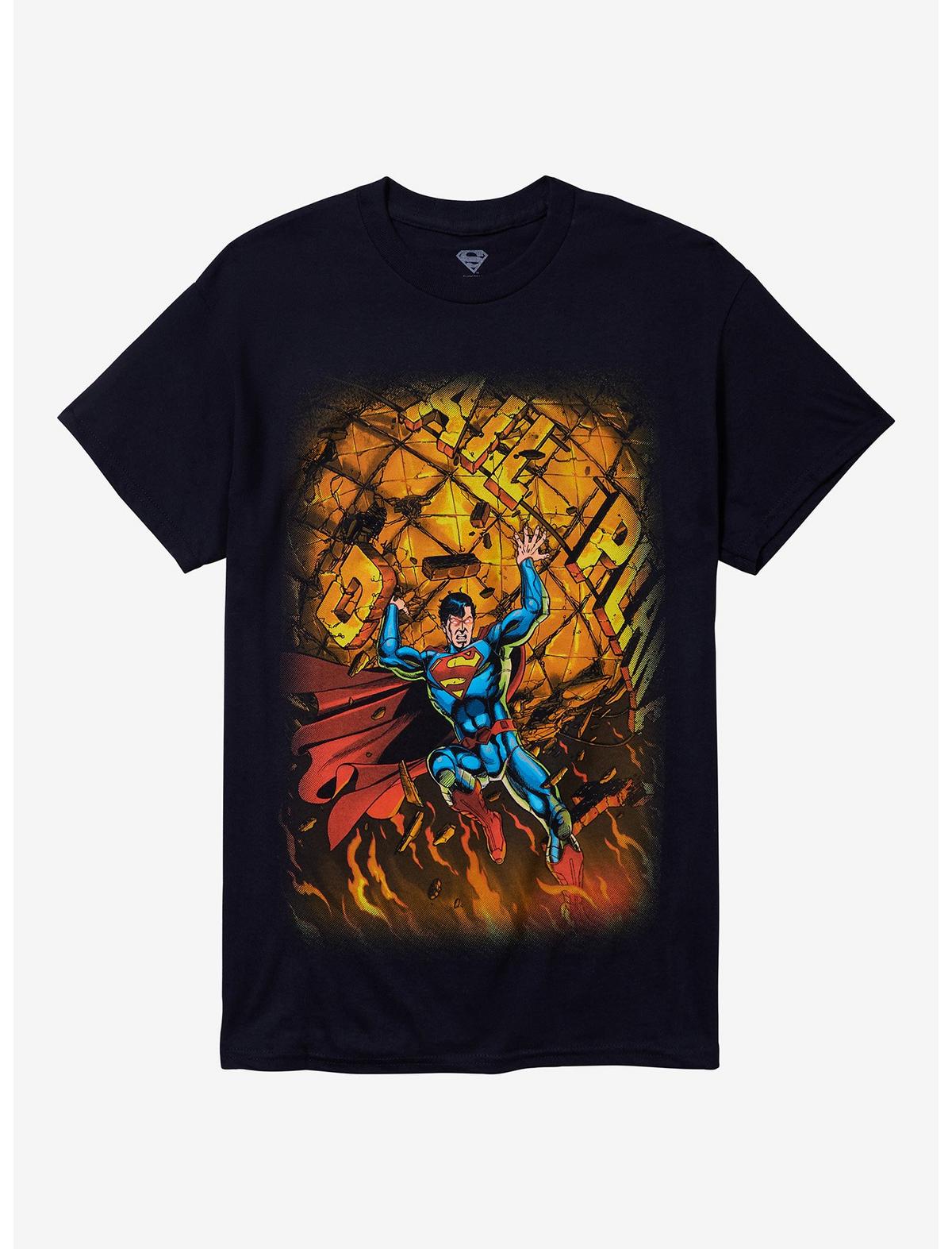DC Comics Superman Daily Planet Flames T-Shirt - US 6518