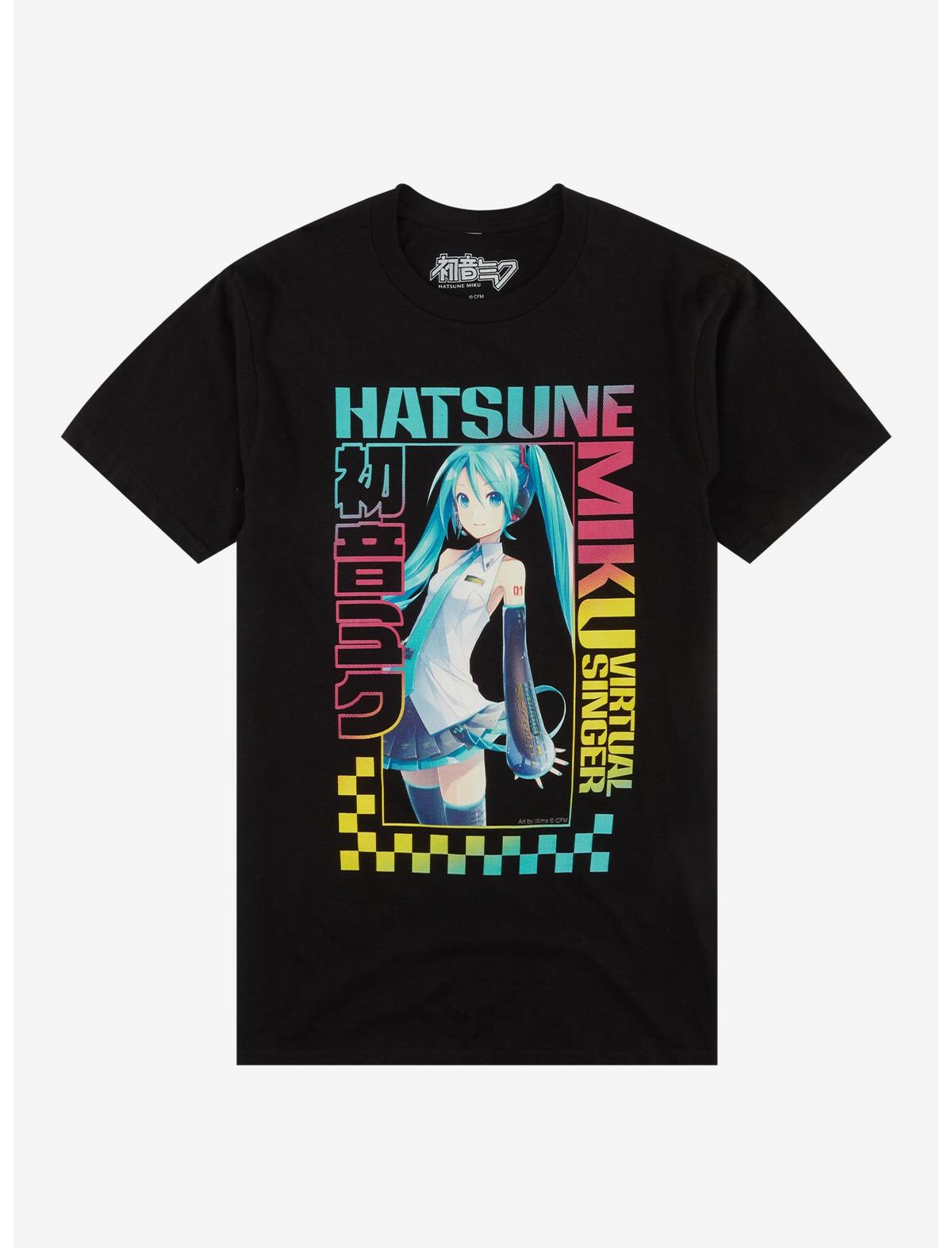 Hatsune Miku Checkered T-Shirt - US 7278