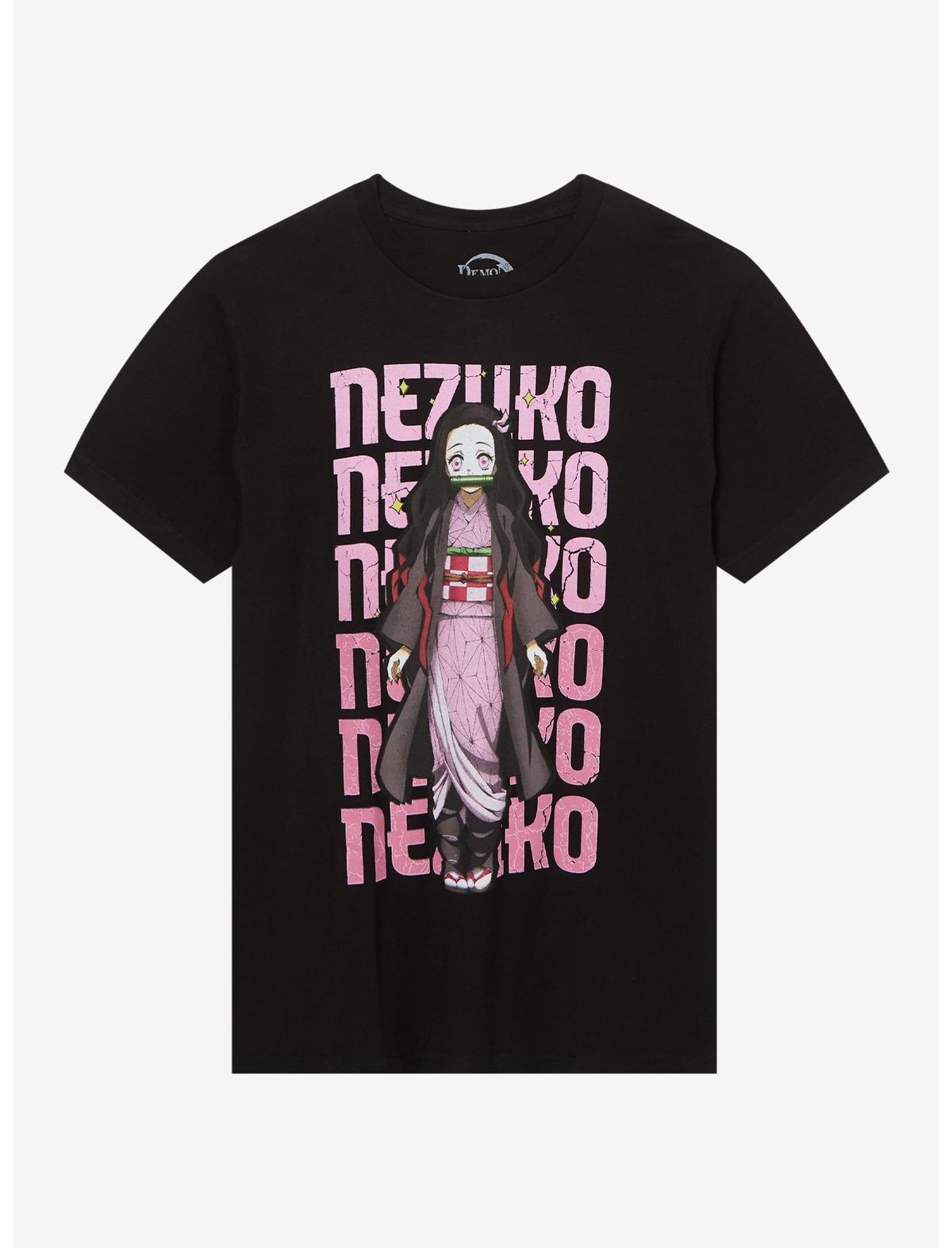 Demon Slayer: Kimetsu No Yaiba Nezuko Name & Portrait T-Shirt - US 8466