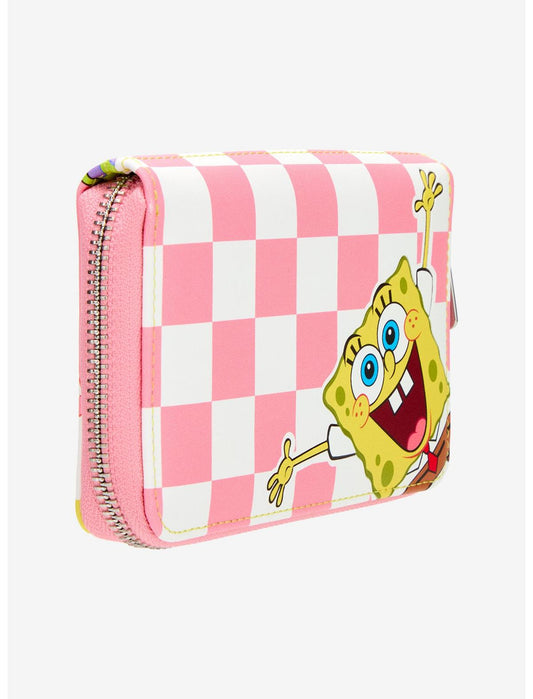 Loungefly SpongeBob SquarePants Split Checkered Zipper Wallet - US 0032