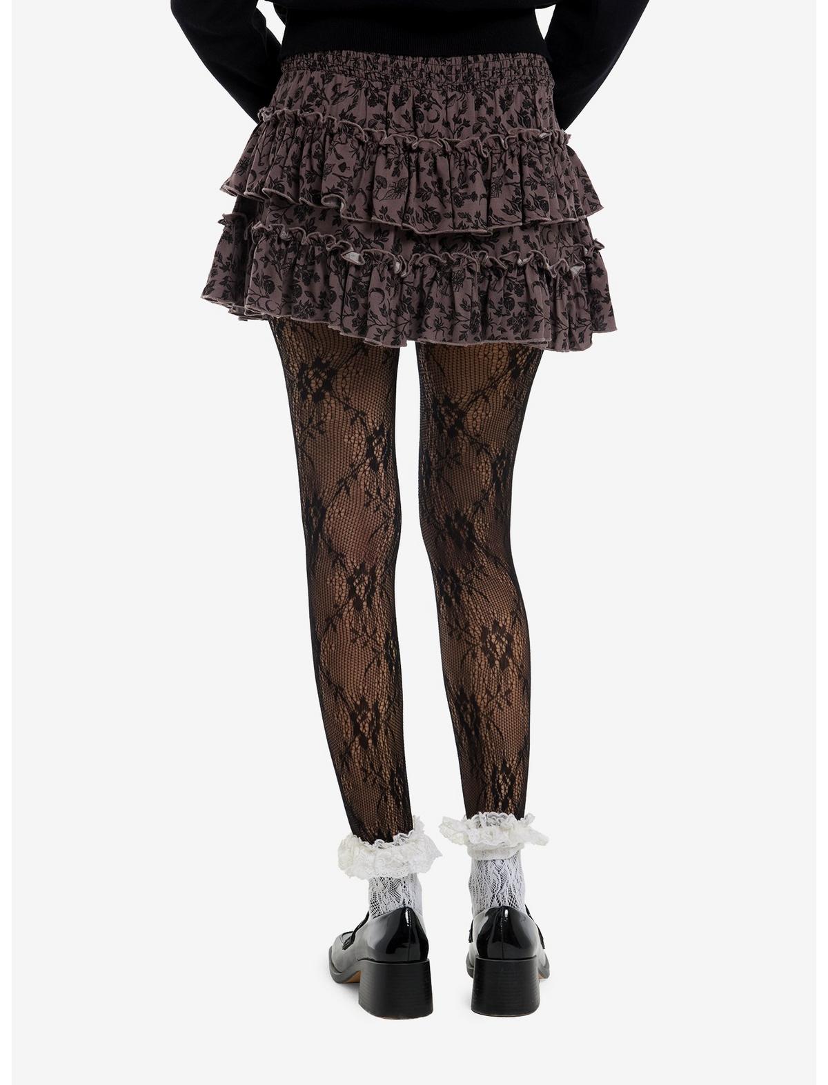 Cosmic Aura Mushroom & Spider Tiered Skort - US 2084