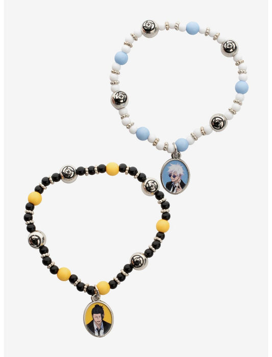 Jujutsu Kaisen Gojo & Geto Portrait Best Friend Bead Bracelet Set - US 0366