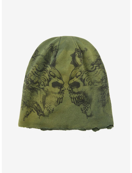 Affliction Skull Destructed Reversible Beanie - US 9622