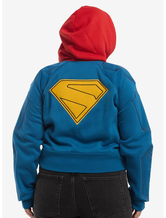 DC Comics Supergirl Shield Girls Crop Hoodie Plus Size - US 6676