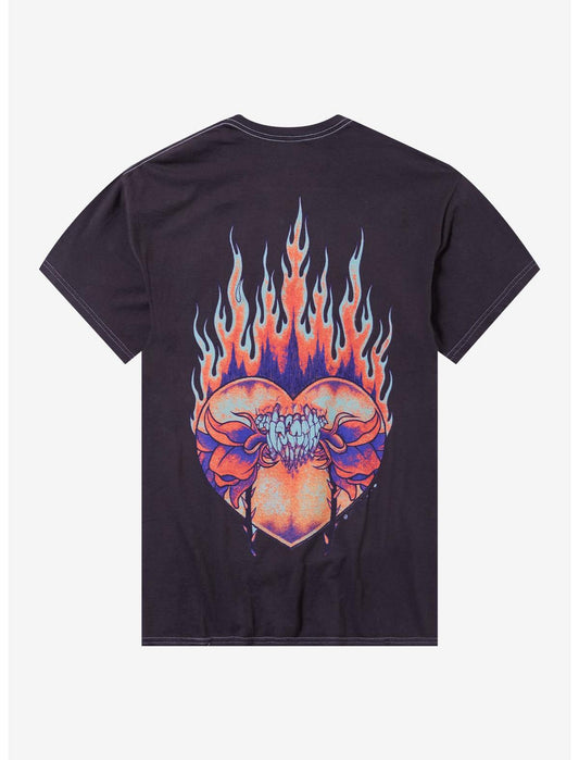 Metallica Flaming Flower Skull T-Shirt - US 3534