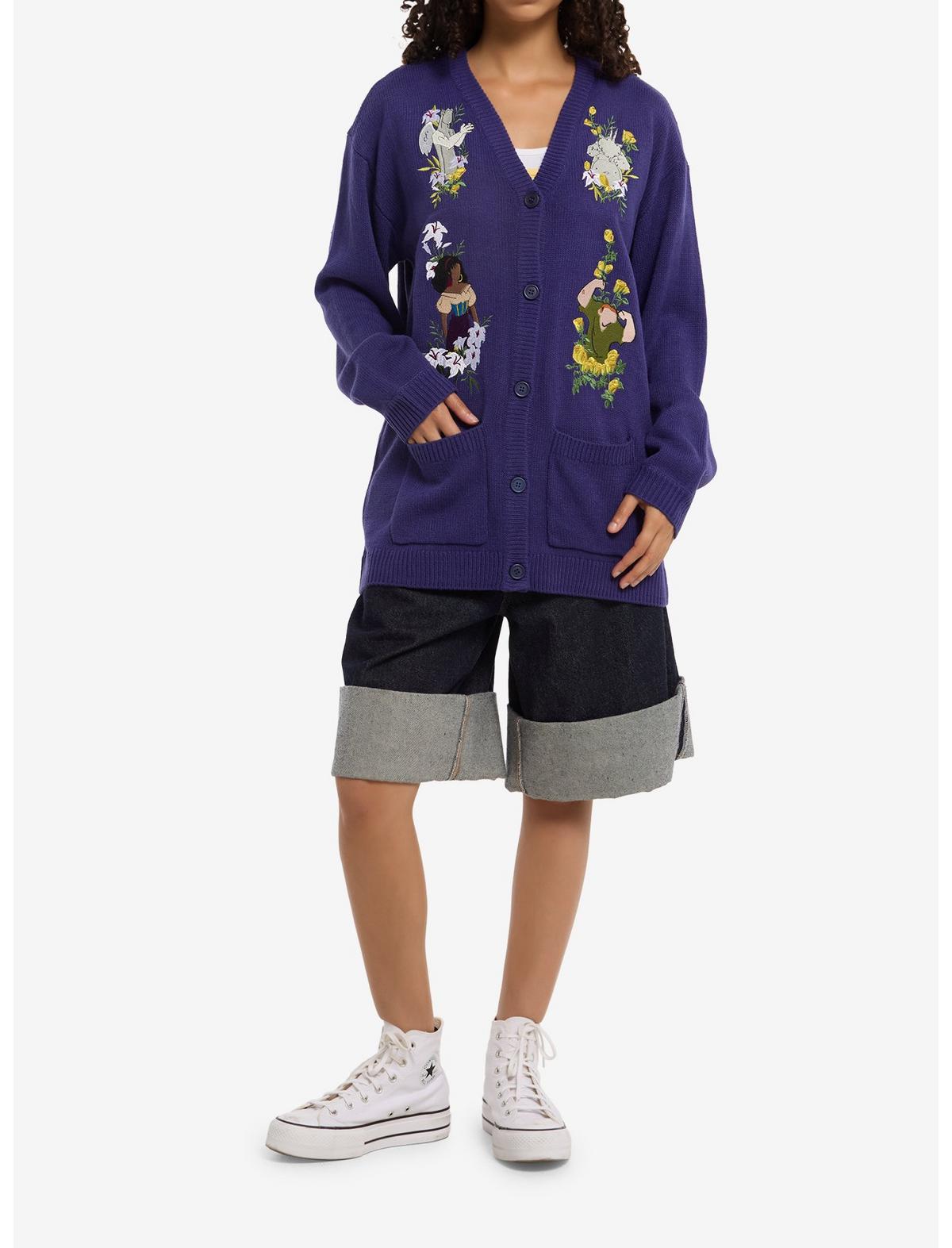 Disney The Hunchback Of Notre Dame Embroidered Girls Cardigan - US 7921