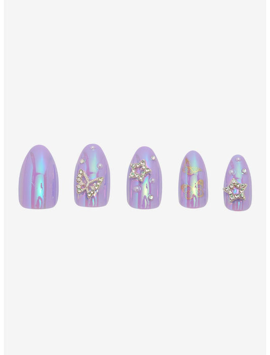 Blackheart Butterfly Bling Press-On Nail Set - US 1705