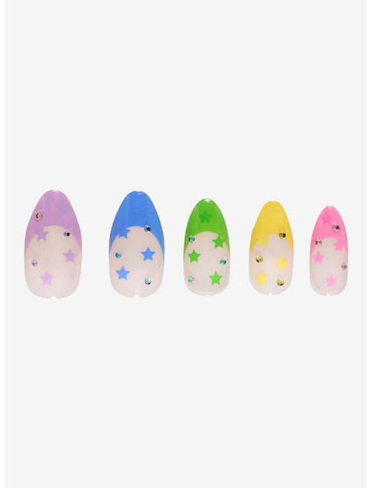 Blackheart Rainbow Star Press-On Nail Set - US 6643