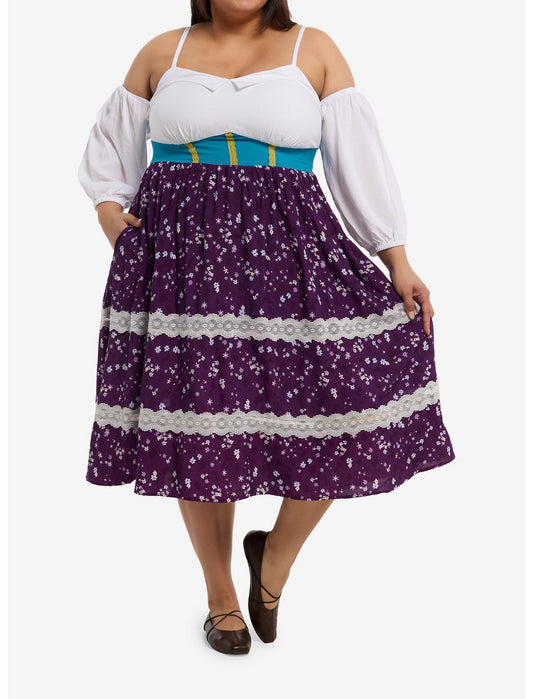Disney The Hunchback Of Notre Dame Esméralda Cold-Shoulder Dress Plus Size - US 1061