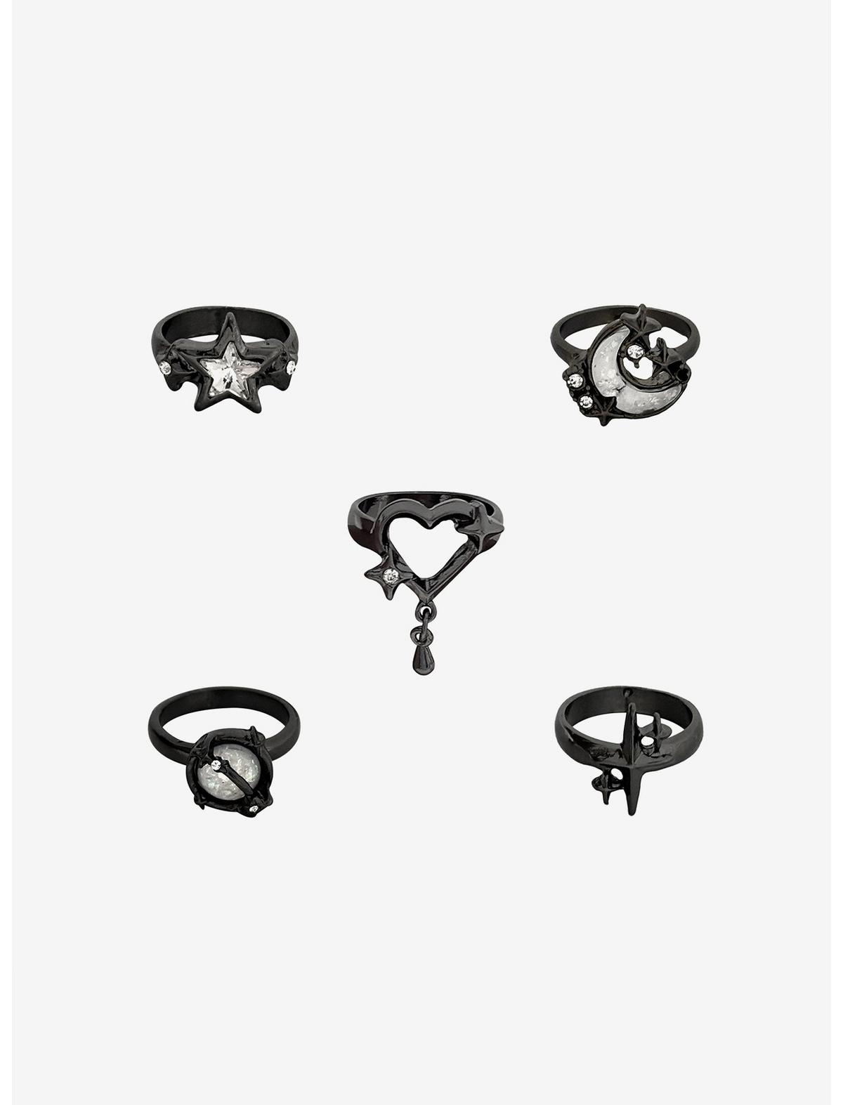 Cosmic Aura Dark Celestial Ring Set - US 1373