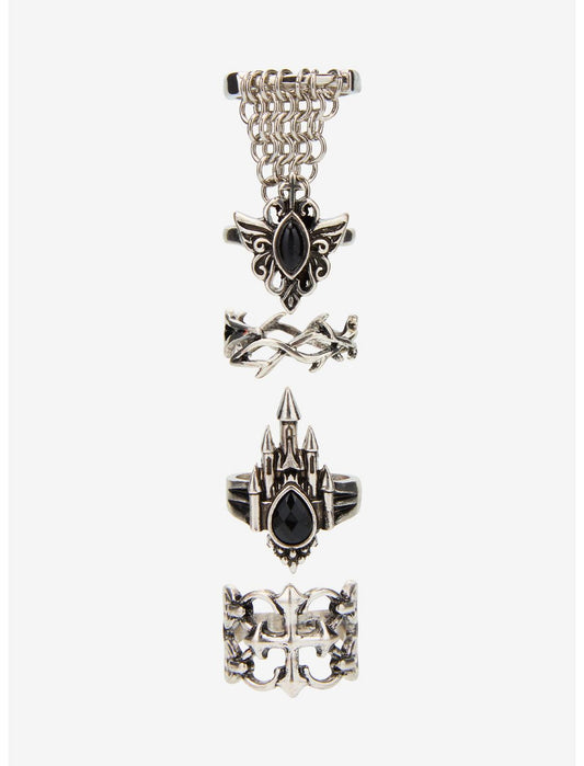 Medieval Castle Chain Ring Set - US 4917