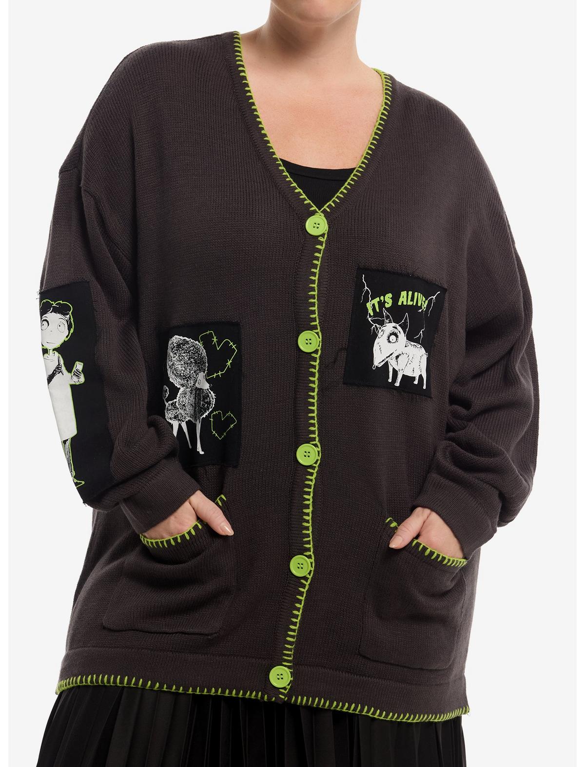 Her Universe Disney Frankenweenie Character Patch Girls Cardigan Plus Size - US 0132