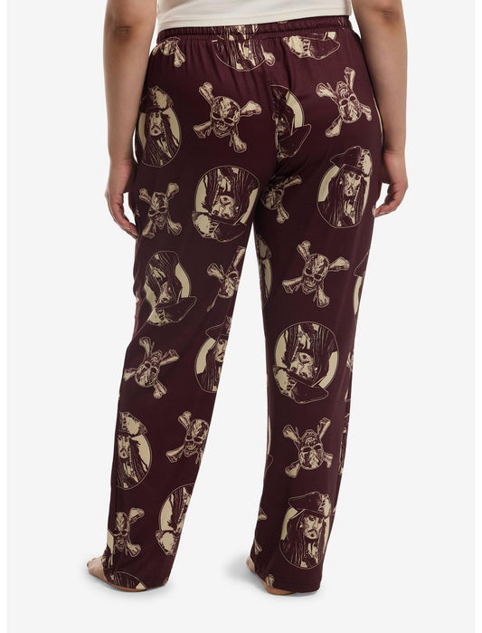 Disney Pirates Of The Caribbean Jack Sparrow Pajama Pants Plus Size - US 3746