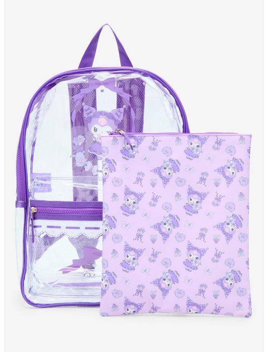 Kuromi Lolita Ribbon Clear Backpack - US 5423