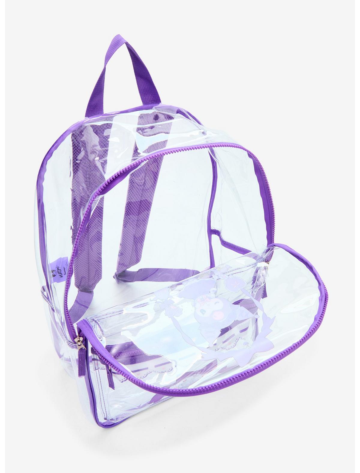 Kuromi Lolita Ribbon Clear Backpack - US 5423